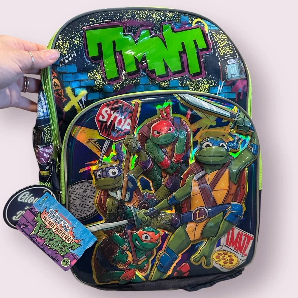 Kids Tales Of The Teenage Mutant Ninja Turtles 3D Glow In The Dark Backpack